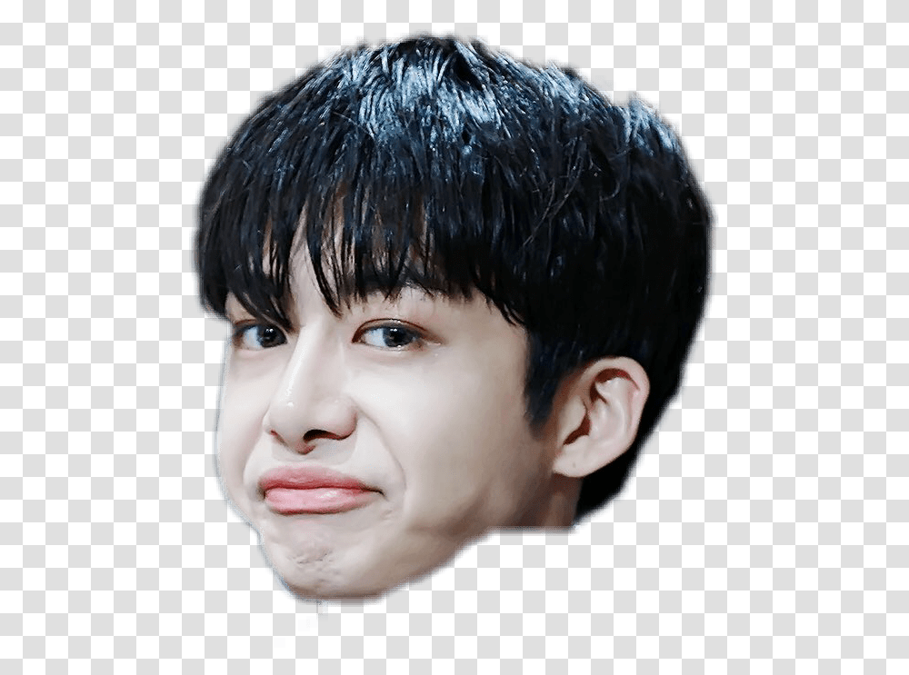 Meme Faces Monstax Hyungwon Meme, Person, Smile, Head, Boy Transparent Png