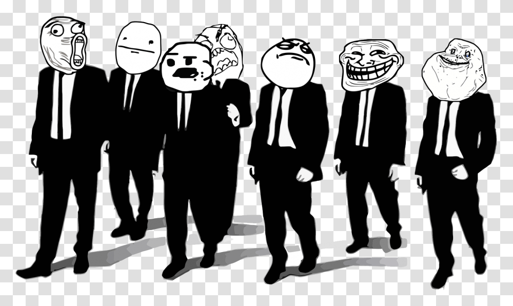Meme Faces Together Reservoir Dogs Meme Faces, Person, Human, Hand, Crowd Transparent Png