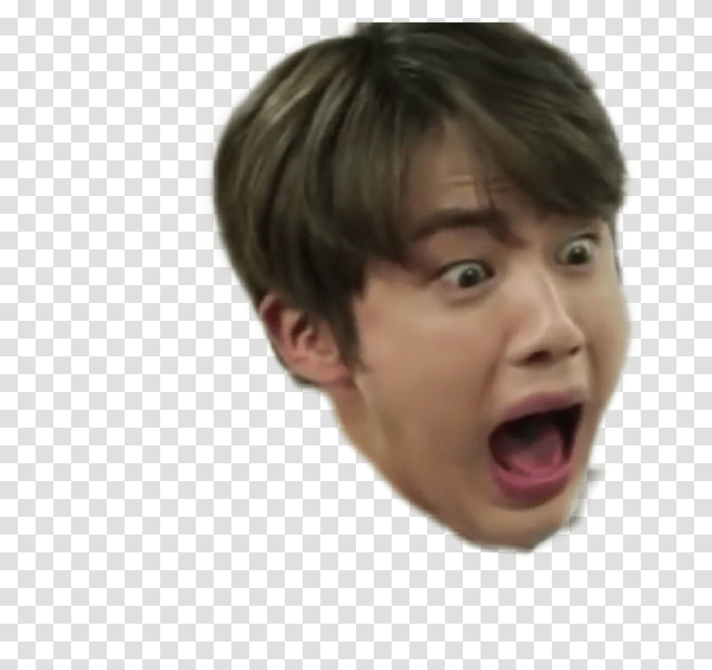 Meme Jin Bts Meme Stickers Jin, Face, Person, Human, Head Transparent Png