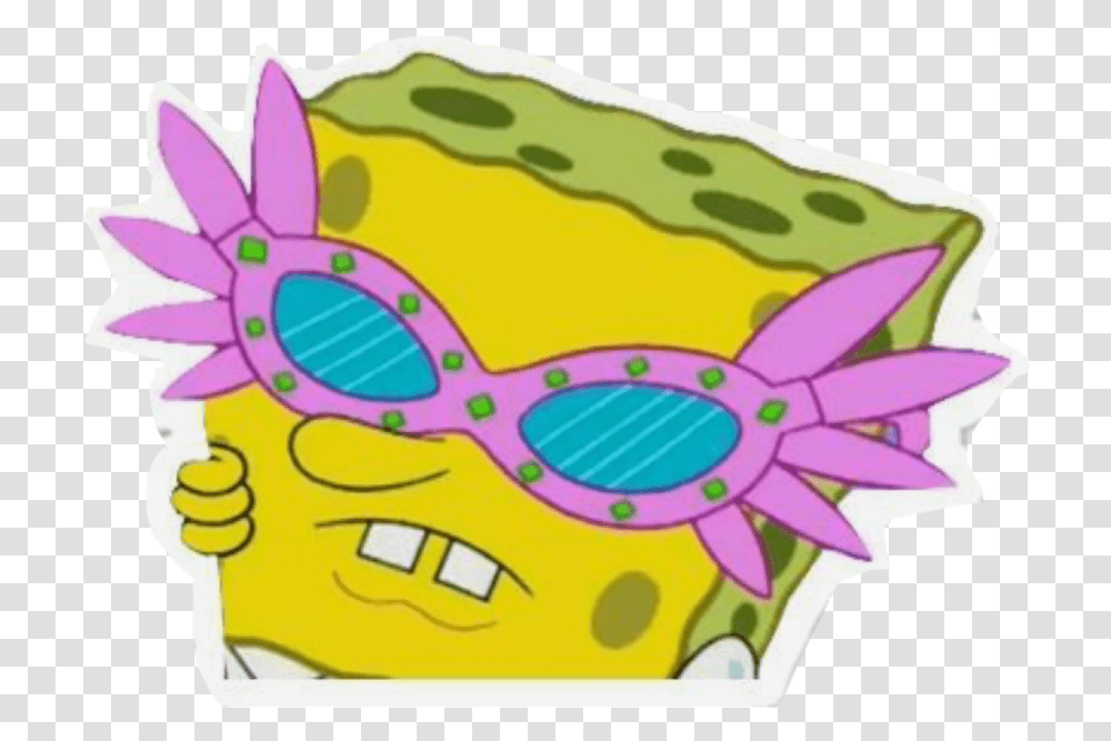 Meme Memes Spongebob Spongebobmeme Glasses Pink Spongebob With Glasses Gif, Outdoors, Lunch, Food, Pattern Transparent Png
