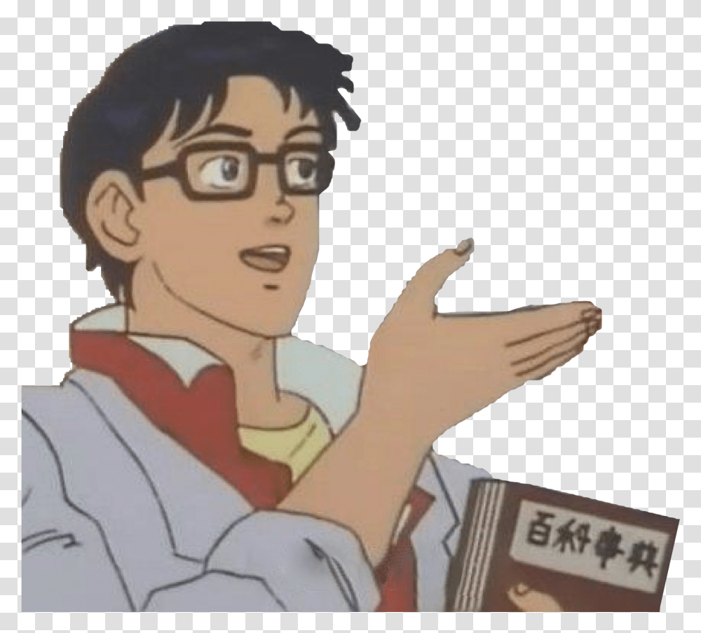 Meme Stickers Anime Meme, Person, Human, Art, Hand Transparent Png