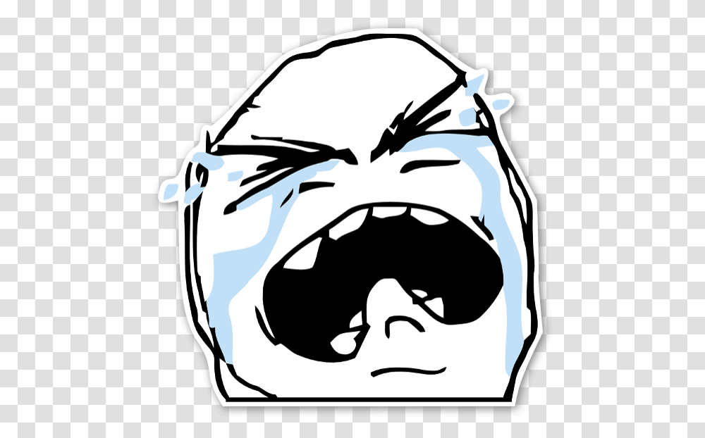 Memes Crying Sticker Crying Troll Face, Stencil, Dog, Pet, Canine Transparent Png