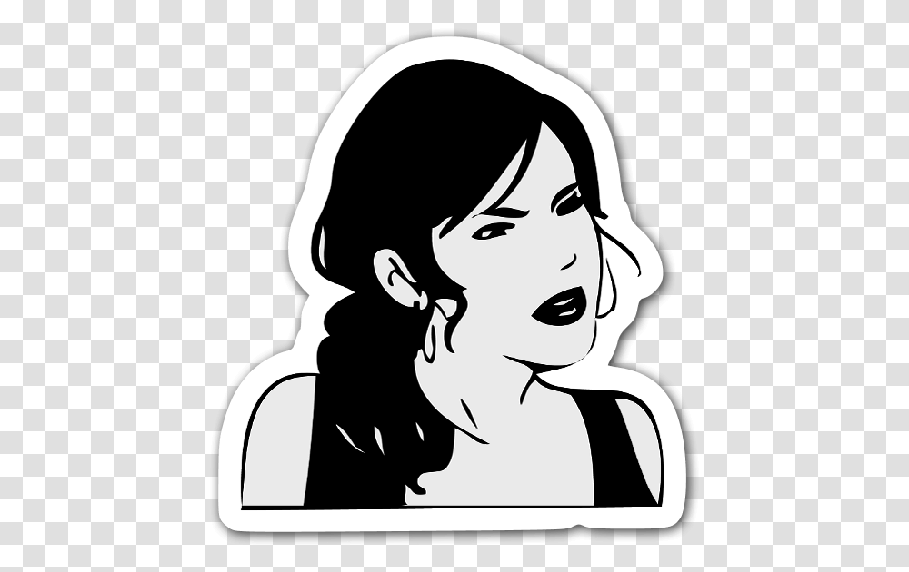 Memes Girl Sticker Memes To Troll Women, Stencil, Person, Human, Face Transparent Png