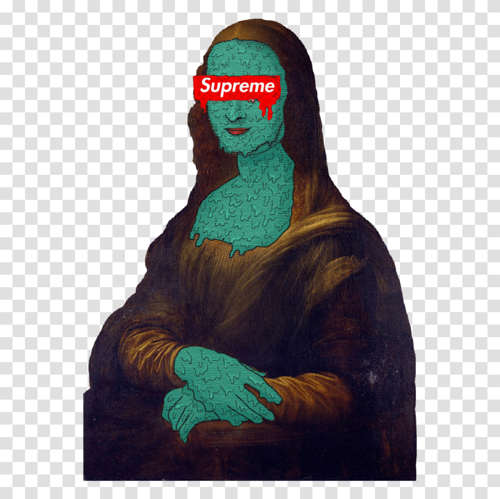 Memezasf Supreme Monalisa Grime Grimeart Grime Grimefac, Apparel, Cloak, Fashion Transparent Png