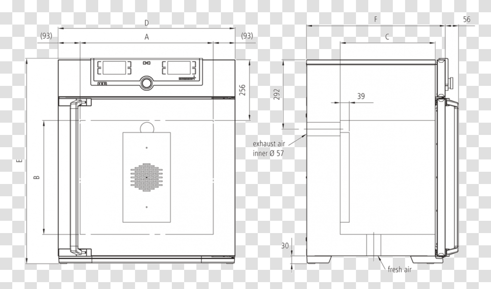 Memmert Un160 Universal Laboratory Convection Oven, Diagram, Plot, Plan, Floor Plan Transparent Png
