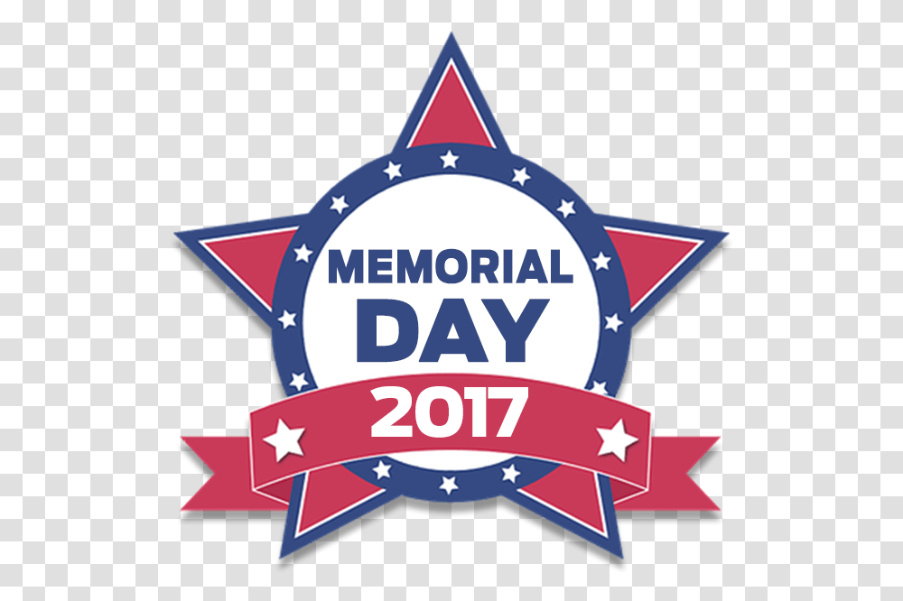 Memorial Day Red White And Blue Star, Logo, Paper, Label Transparent Png