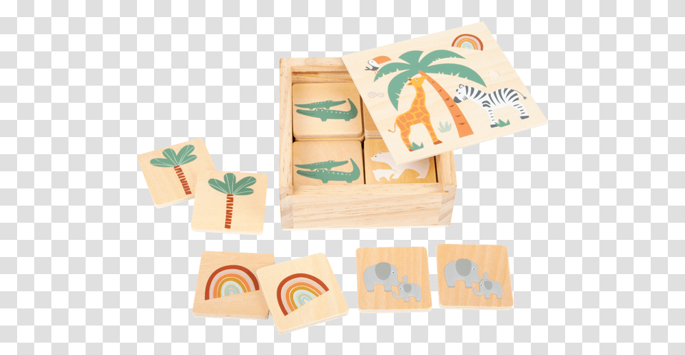 Memory Game Safari Parlour Games Puzzles & Small Foot Memo, Text, Box, Wood, Canvas Transparent Png