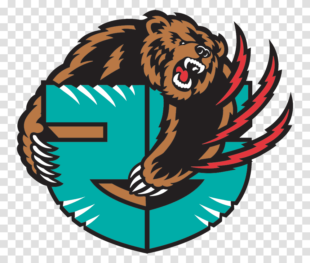 Memphis Grizzlies Anniversary Logo Throwback Memphis Grizzlies, Animal, Symbol, Mammal, Trademark Transparent Png
