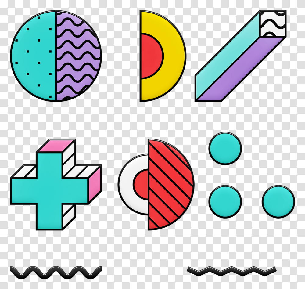 Memphis Shapes 80 S Design Eighties I Love The 80 80s Shapes, Logo, Trademark Transparent Png