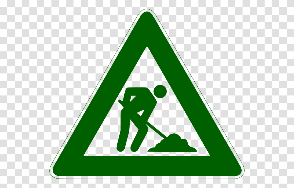 Men At Work Clipart Men At Work Sign, Triangle, Recycling Symbol, Road Sign Transparent Png