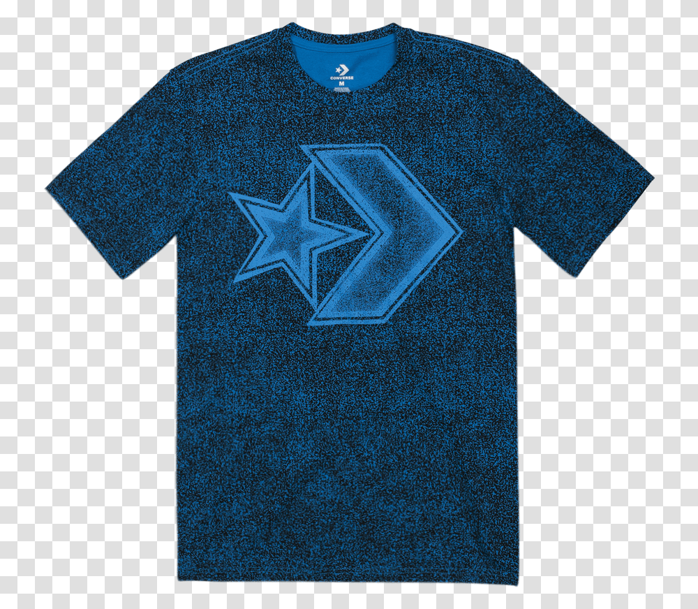 Men Converse Distressed Star Chevron T Shirt Blue Hero Active Shirt, Apparel, Sleeve, T-Shirt Transparent Png