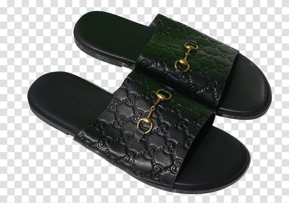 Men Gucci Leather Slippers Slipper, Clothing, Apparel, Footwear, Text Transparent Png