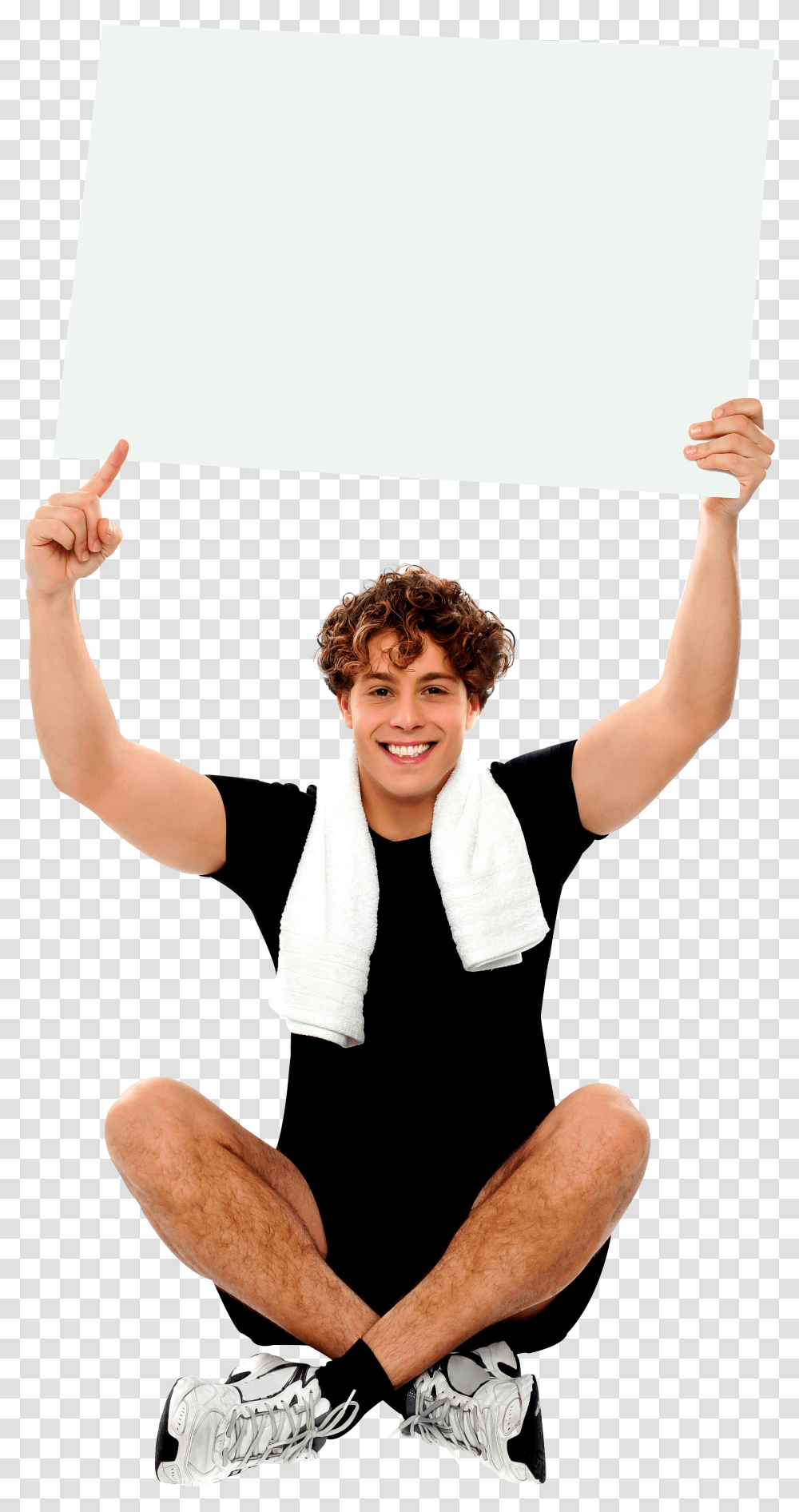 Men Holding Banner Royalty Free High Quality Man Holding Banner, Person, Arm, Face, Finger Transparent Png