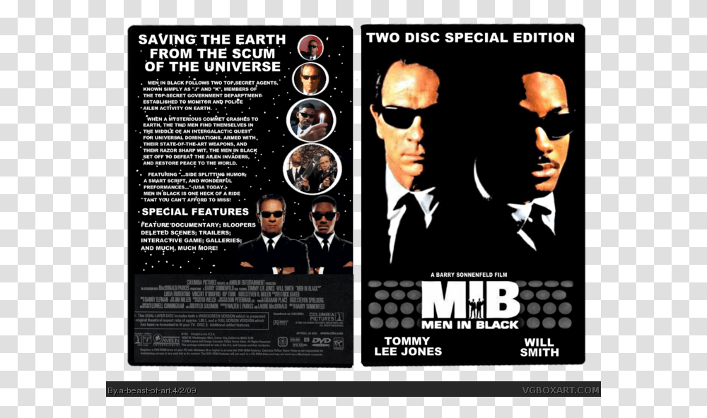 Men In Black Box Art Cover Flyer, Person, Human, Poster, Advertisement Transparent Png