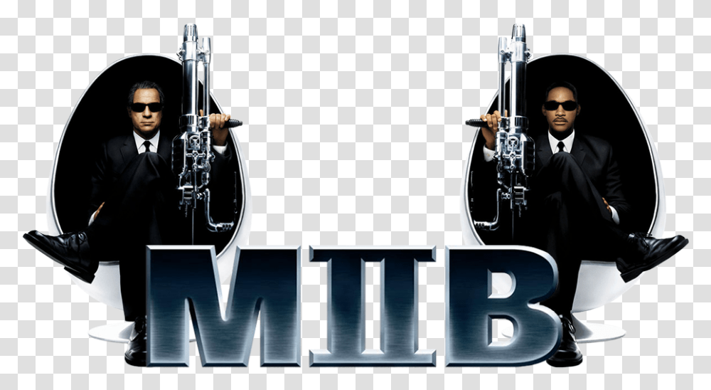 Men In Black Logo Men In Black, Person, Sunglasses, Leisure Activities, Weapon Transparent Png