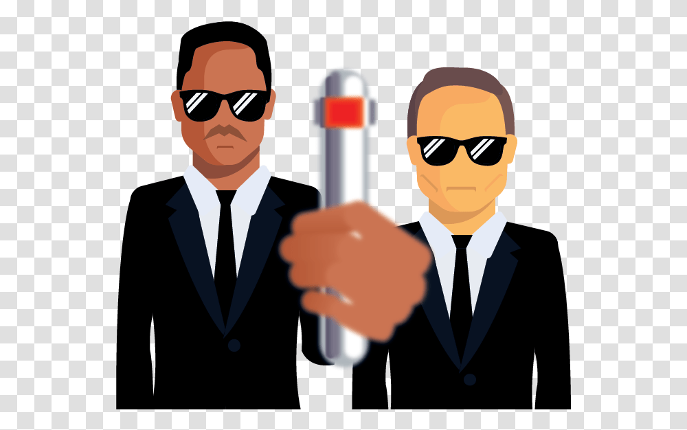 Men In Black Memory Erase Sunglasses Tie Suit Erase Will Smith Man In Black Cartoon, Accessories, Person, Crowd, Light Transparent Png