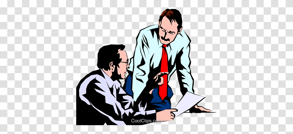 Men Meeting Royalty Free Vector Clip Art Illustration, Person, Human, Tie, Accessories Transparent Png