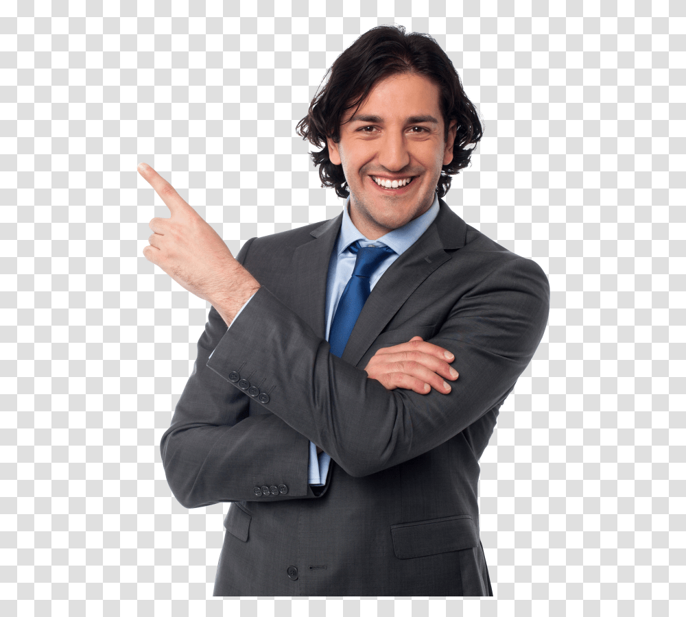 Men Pointing Left Image Man Pointing, Tie, Accessories, Suit Transparent Png