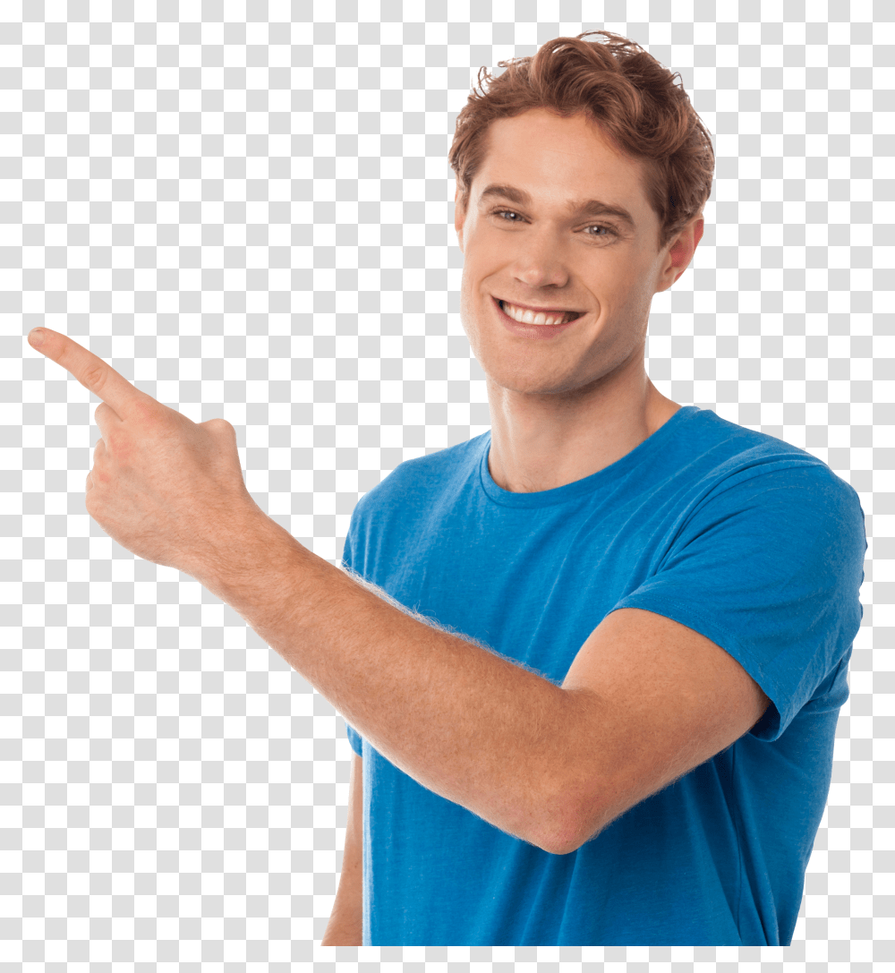 Men Pointing Left Image Person Pointing Background Transparent Png