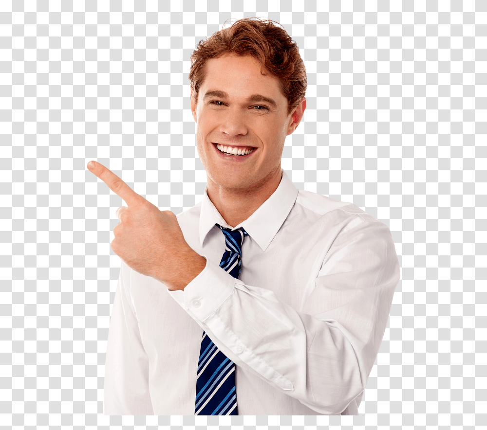Men Pointing Left Man Pointing Finger, Apparel, Shirt, Tie Transparent Png