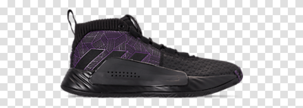 Men's Adidas Dame 5 Marvel Black Panther Basketball Shoe, Apparel, Footwear, Sneaker Transparent Png