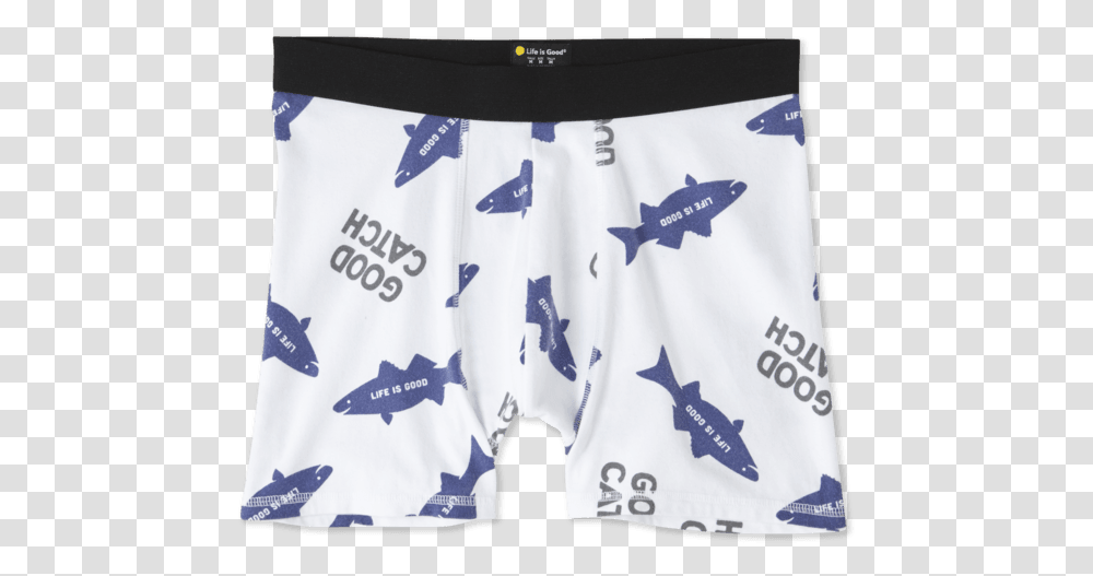 Men's All Over Fish Boxers Board Short, Apparel, Underwear Transparent Png