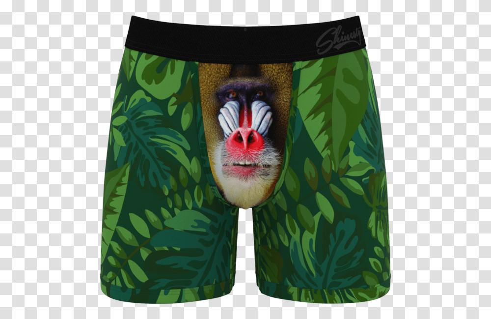 Men's Baboon Print Ball Hammock Boxer Briefs American Eagle Baboon Underwear, Apparel, Shorts, Plant Transparent Png