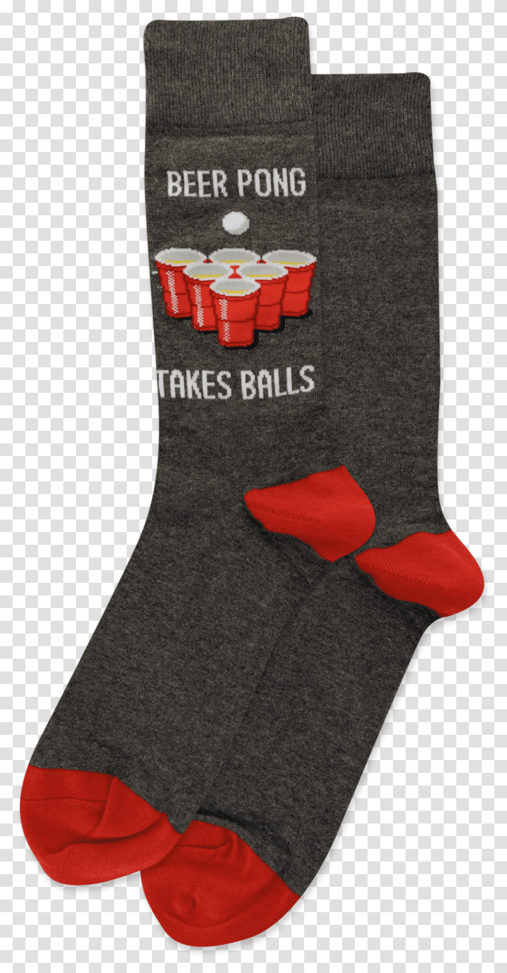 Men's Beer Pong Crew SocksClass Slick Lazy Image Sock, Stocking, Christmas Stocking, Gift, Rug Transparent Png