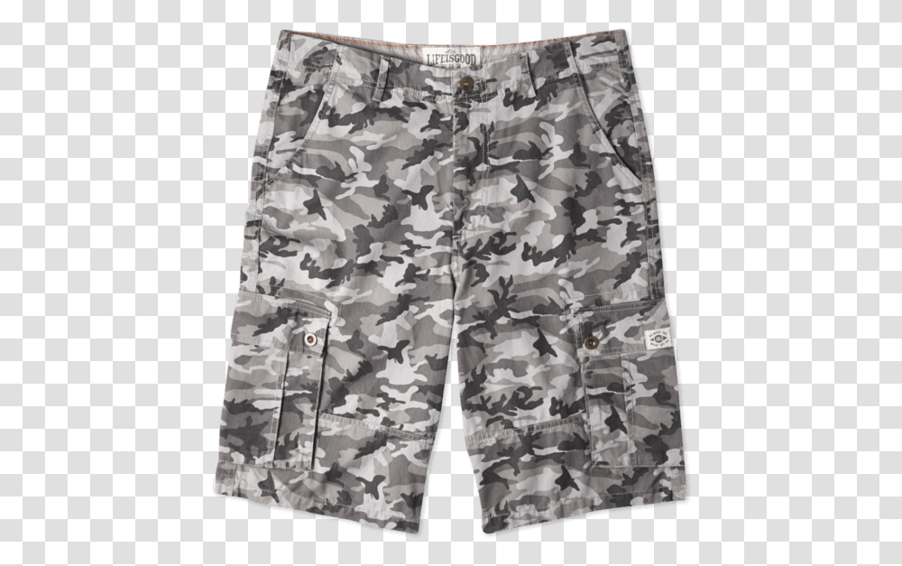 Men's Camo Cargo Shorts Board Short, Military Uniform, Apparel, Camouflage Transparent Png