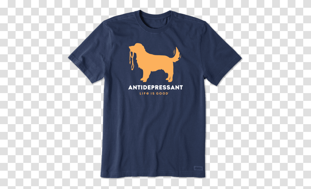 Men's Canine Antidepressant Crusher Tee Life Is Good T Shirts Jake, Apparel, T-Shirt Transparent Png