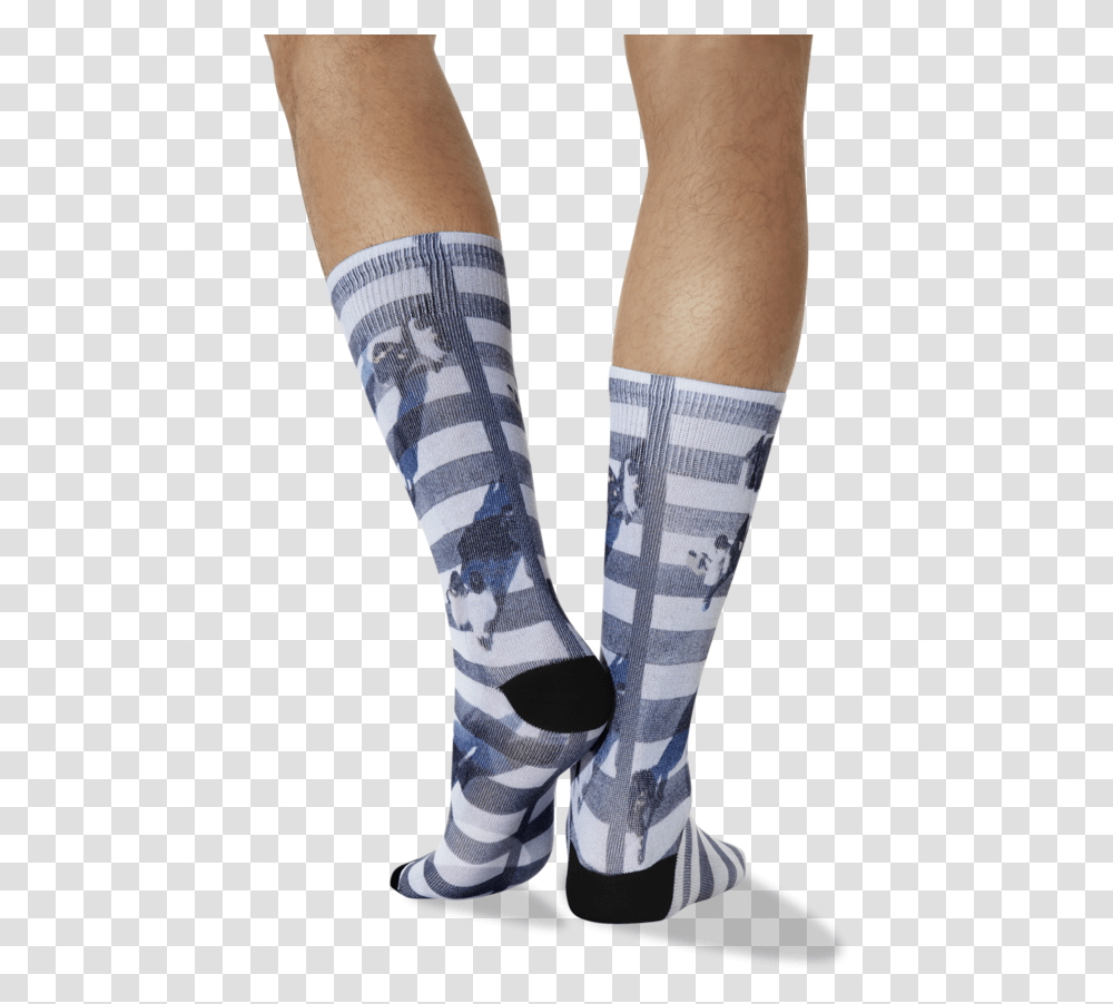 Men's Crosswalk Tube Socks In Black WhiteClass Sock, Apparel, Shoe, Footwear Transparent Png