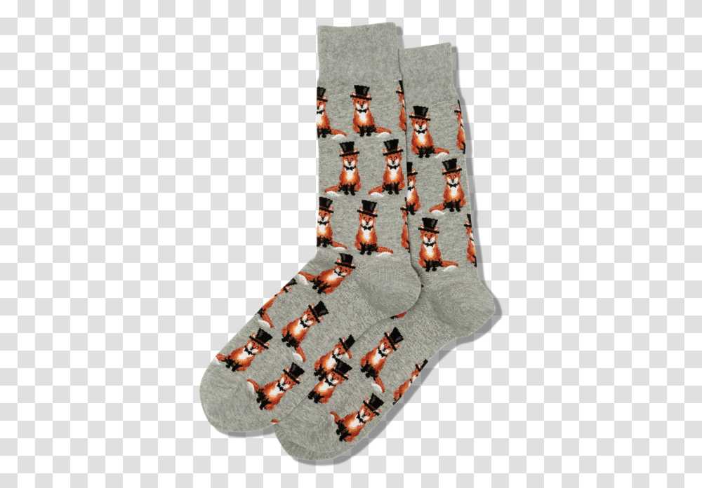 Men's Foxy Groom Crew SocksClass Slick Lazy Image Sock, Person, Toy, Outdoors Transparent Png