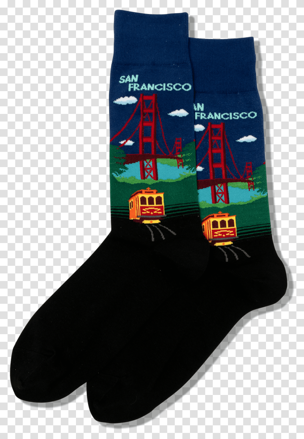 Men's Golden Gate Bridge SocksClass Slick Lazy Image Sock, Apparel, Pants, Scarf Transparent Png