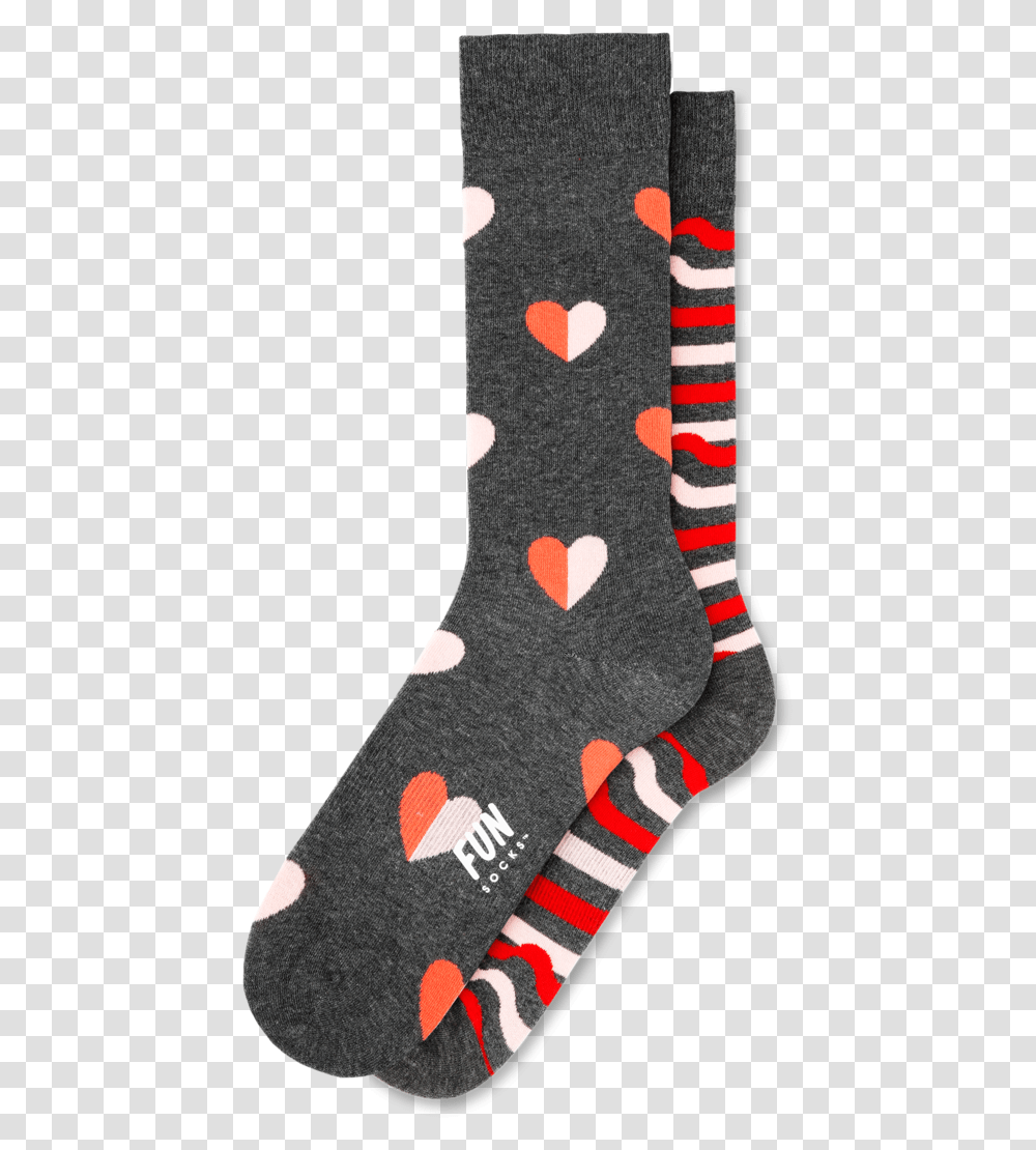Men's Heart Amp Ribbon Stripe Socks Sock, Apparel, Shoe, Footwear Transparent Png