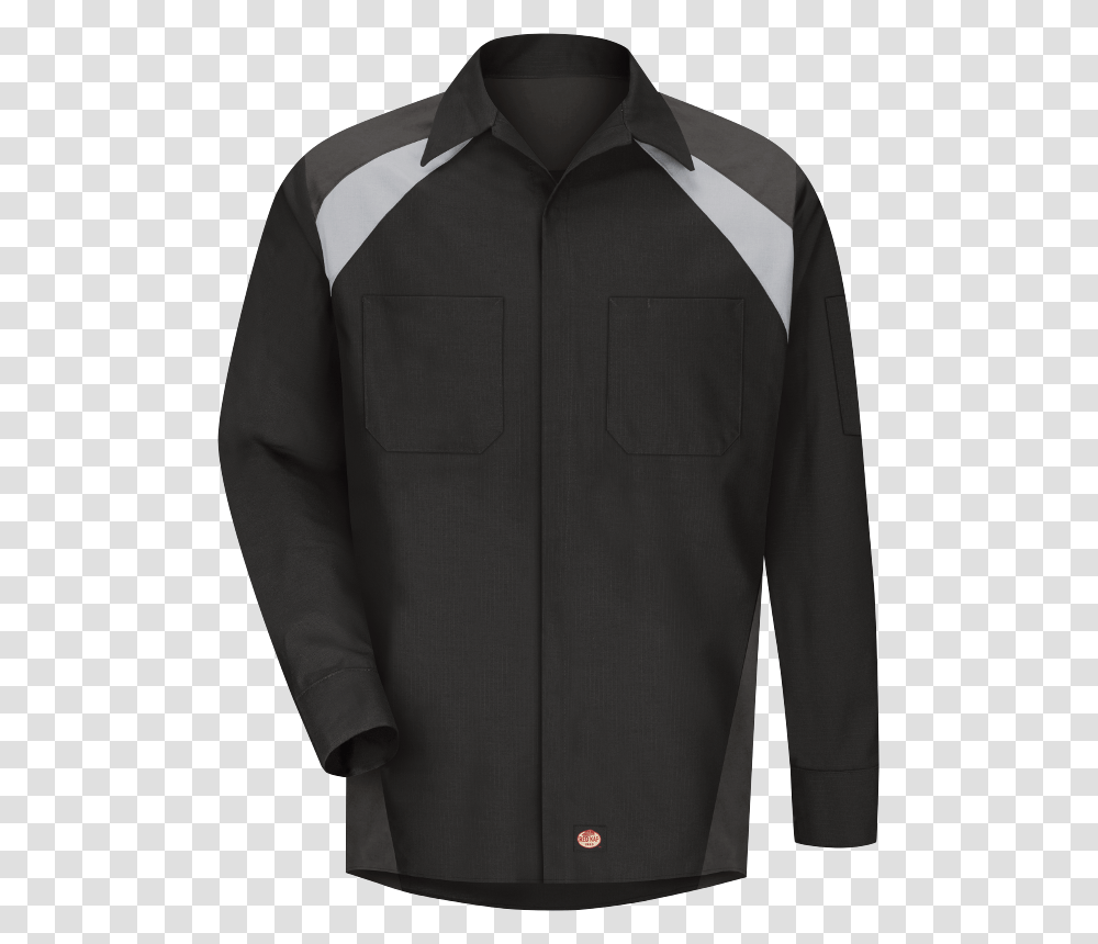 Men's Long Sleeve Tri Color Shop Shirt Red Kap, Apparel, Coat, Jacket Transparent Png