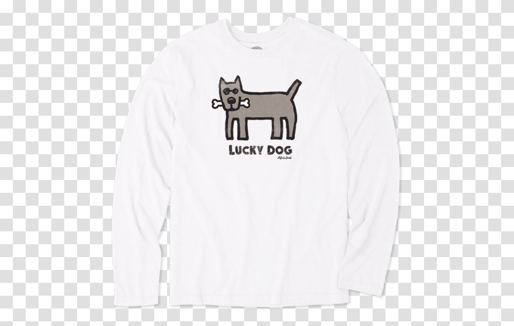 Men's Lucky Dog Bone Long Sleeve Cool Tee, Apparel, Sweatshirt, Sweater Transparent Png