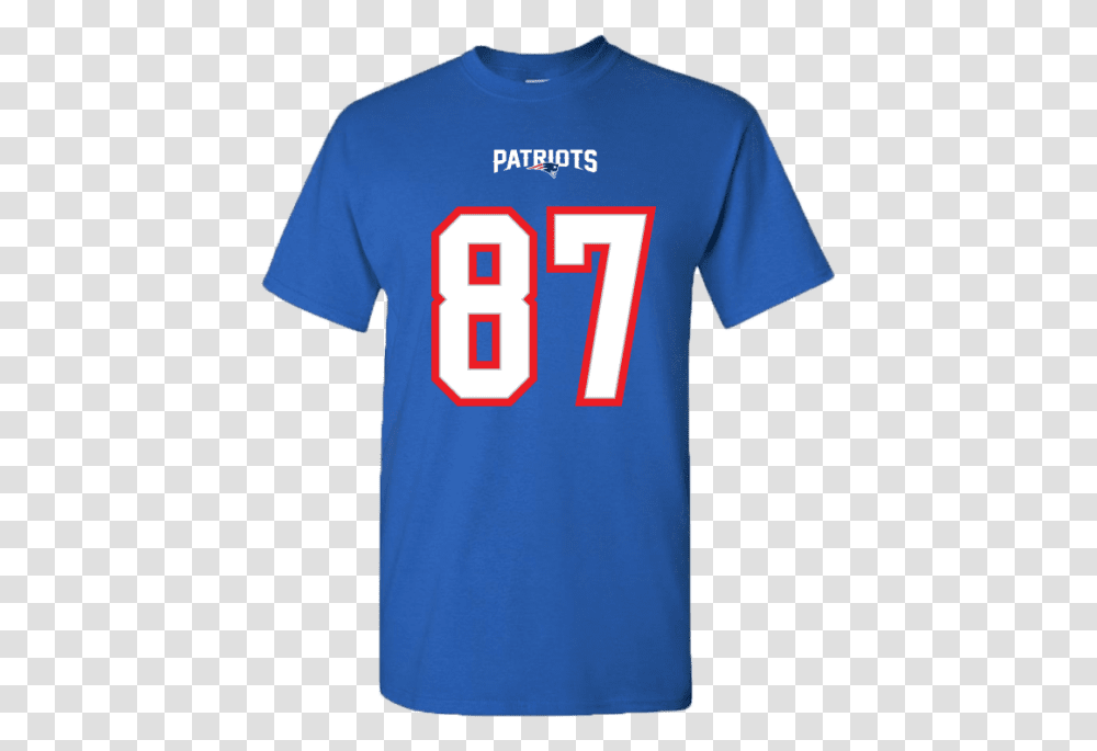 Men's New England Patriots Rob Gronkowski Jersey T Shirt New England Patriots, Apparel Transparent Png