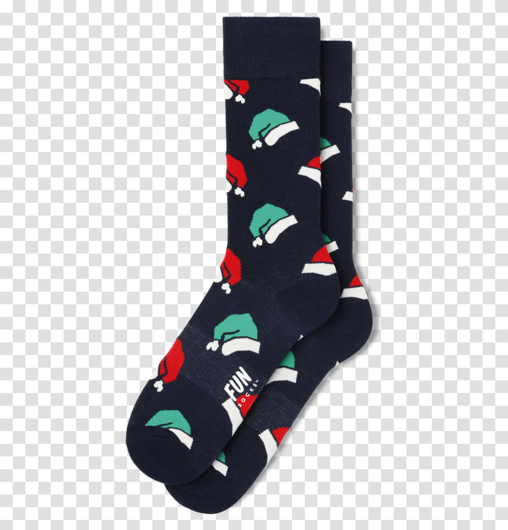 Men's Santa Hat Socks Sock, Apparel, Shoe, Footwear Transparent Png