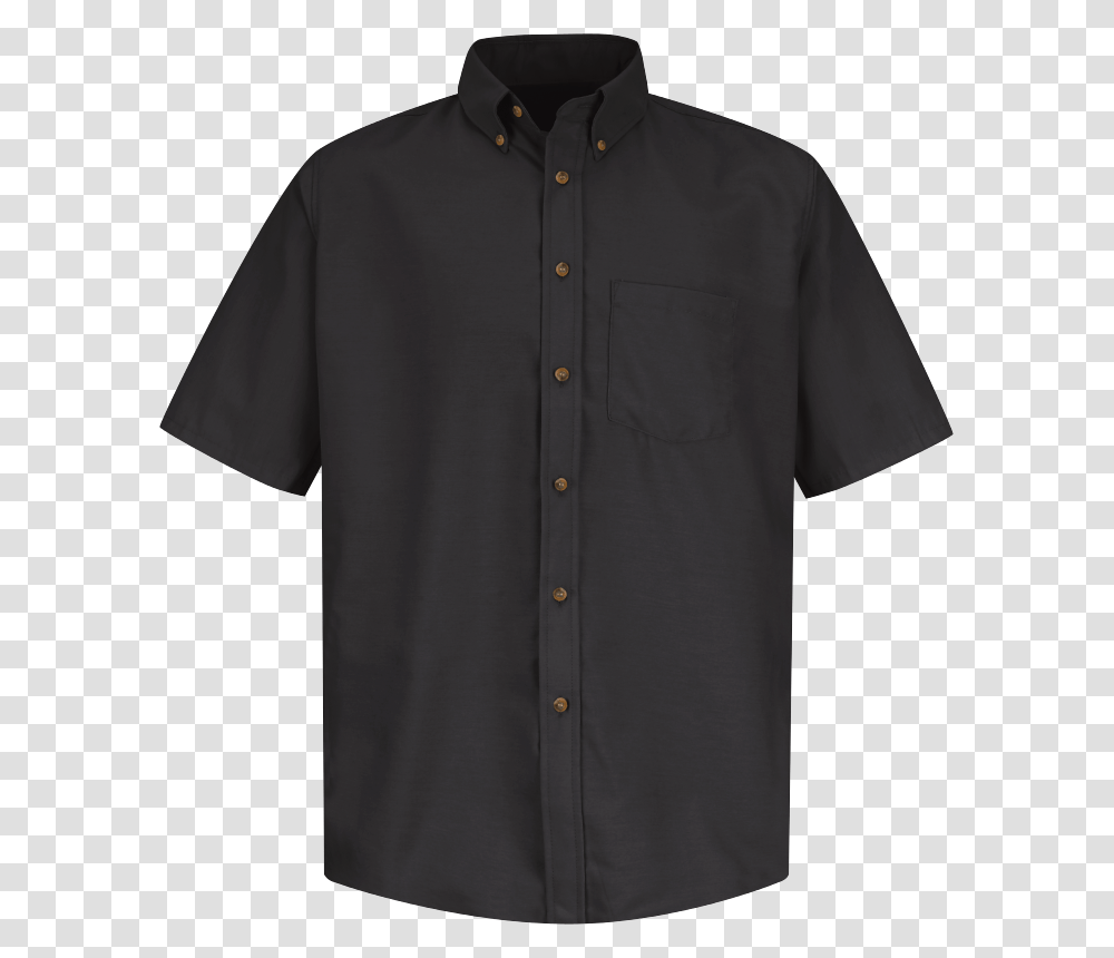 Men's Short Sleeve Poplin Dress Shirt Black Balenciaga T Shirt Mens, Apparel, Long Sleeve, Person Transparent Png