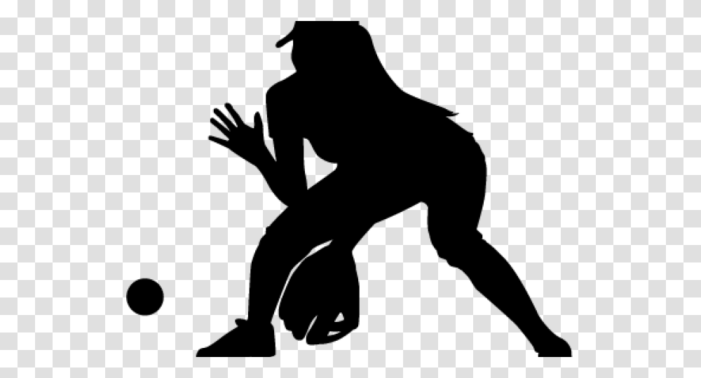 Men's Softball Cliparts Girl Softball Player Silhouette, Gray, World Of Warcraft Transparent Png