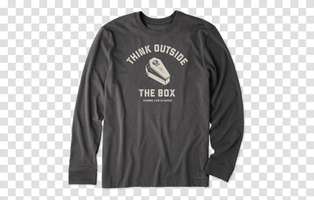 Men's Think Outside The Box Long Sleeve Crusher Tee Life Is Good Men's Long Sleeve, Apparel, Sweatshirt, Sweater Transparent Png