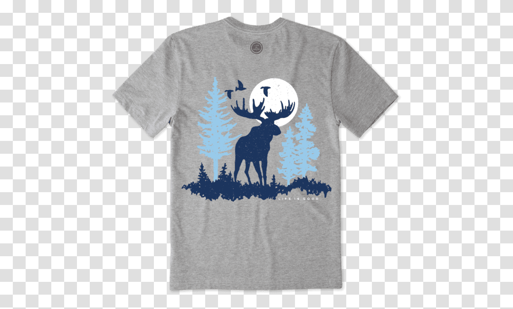 Men's Wildlife Moose Crusher Tee Tree, Apparel, T-Shirt, Sleeve Transparent Png