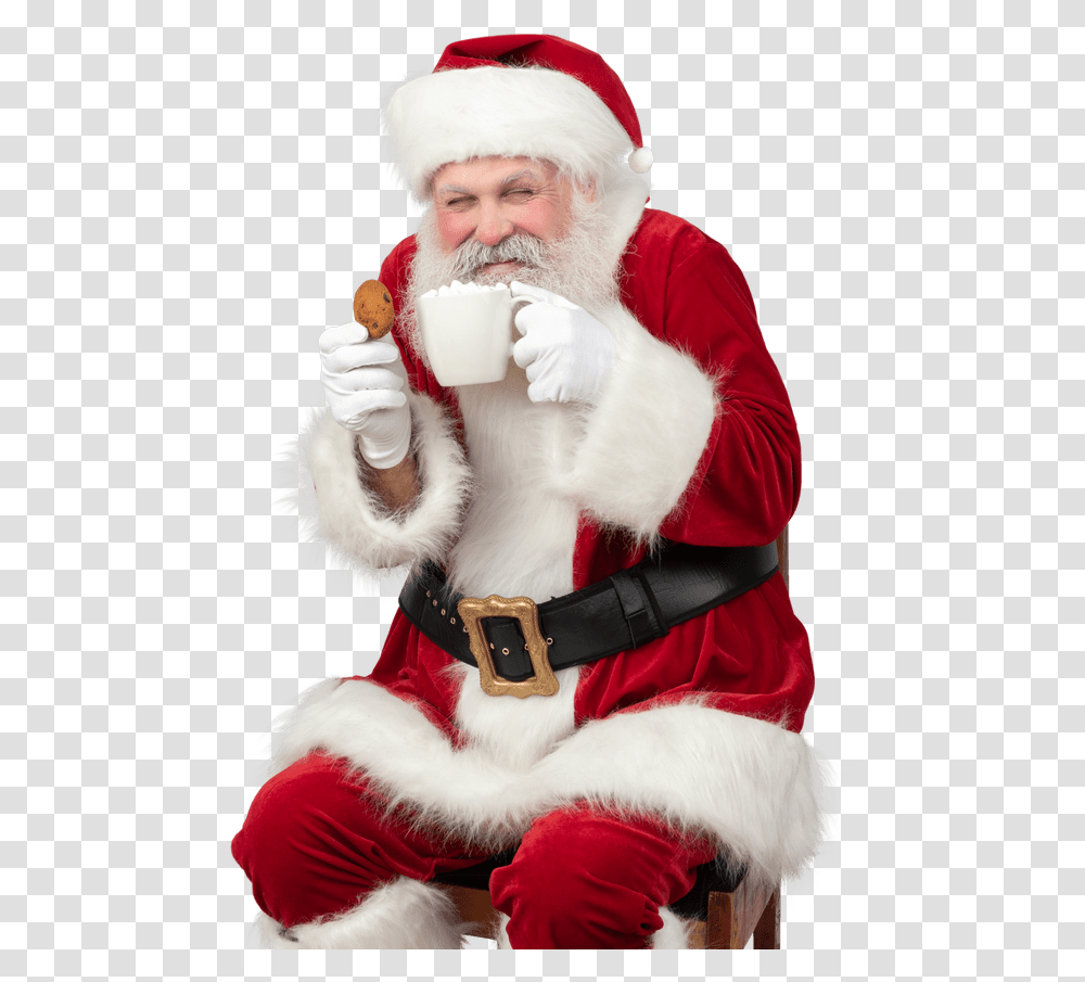 Men Santa Drinking Tea, Person, Human, Accessories, Accessory Transparent Png