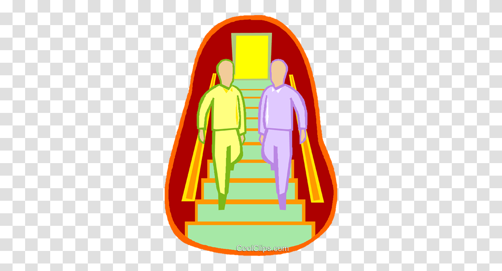 Men Walking Down A Flight Of Stairs Royalty Free Vector Clip Art, Poster, Advertisement Transparent Png