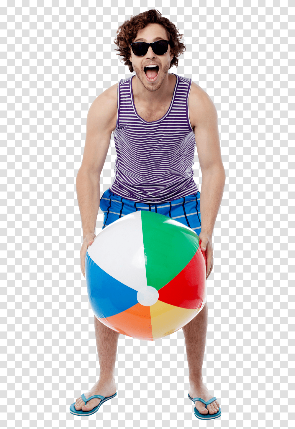Men With Beach Ball Image, Person, Human, Sunglasses, Accessories Transparent Png