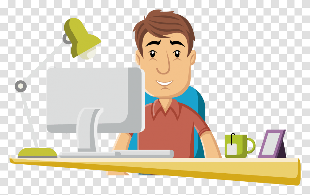 Men Working Clipart, Person, Human, Sitting, Worker Transparent Png