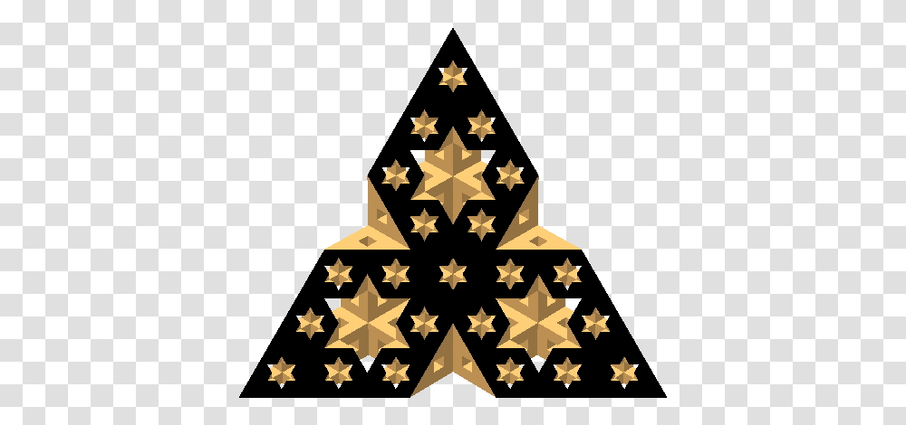 Menger Sponge Diagonal Section 49 Triangle, Star Symbol, Rug Transparent Png