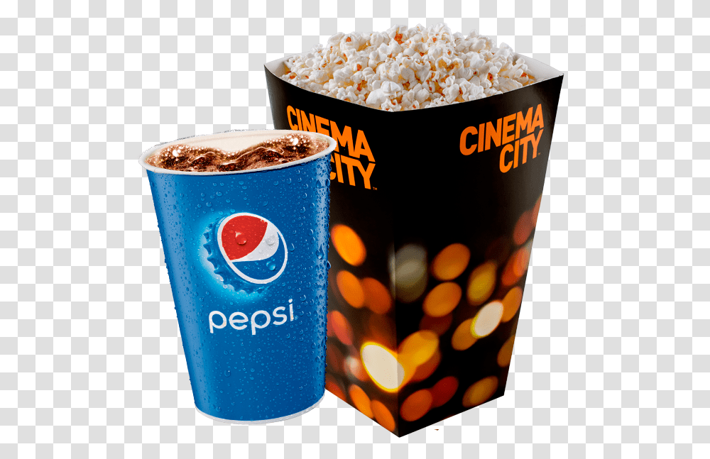 Meniu Duet Popcorn Cinema City, Food, Snack, Soda, Beverage Transparent Png