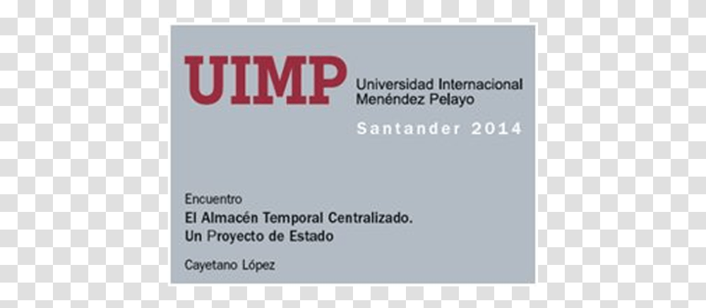 Menndez Pelayo International University, Paper, Business Card Transparent Png