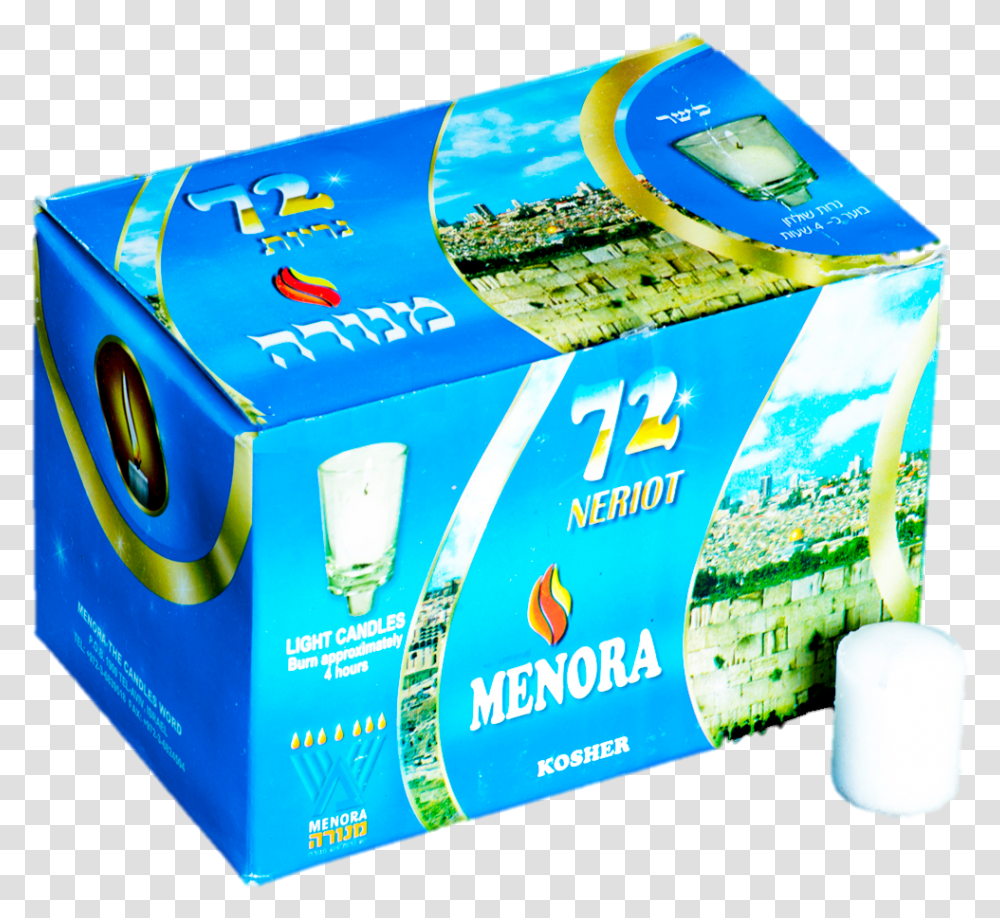 Menora Neriot 72 6hrClass Drink, Box, Poster, Advertisement Transparent Png